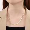 This cross-border bestseller is a stainless steel necklace with a tail chain and blade chain. It is a women's inner gold 2/3/4/5mm titanium steel chain decoration Specification image
